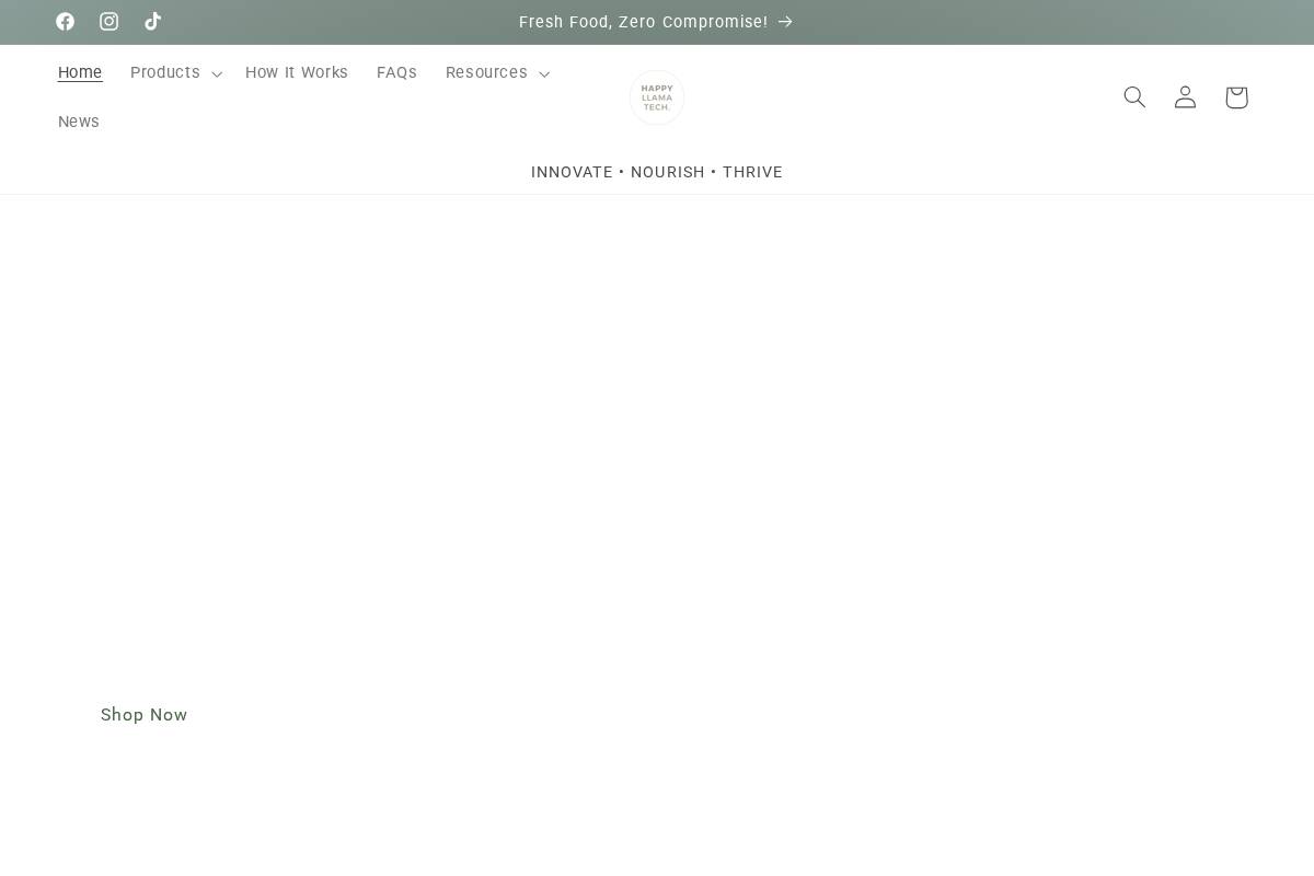 Happy Llama Tech homepage screenshot