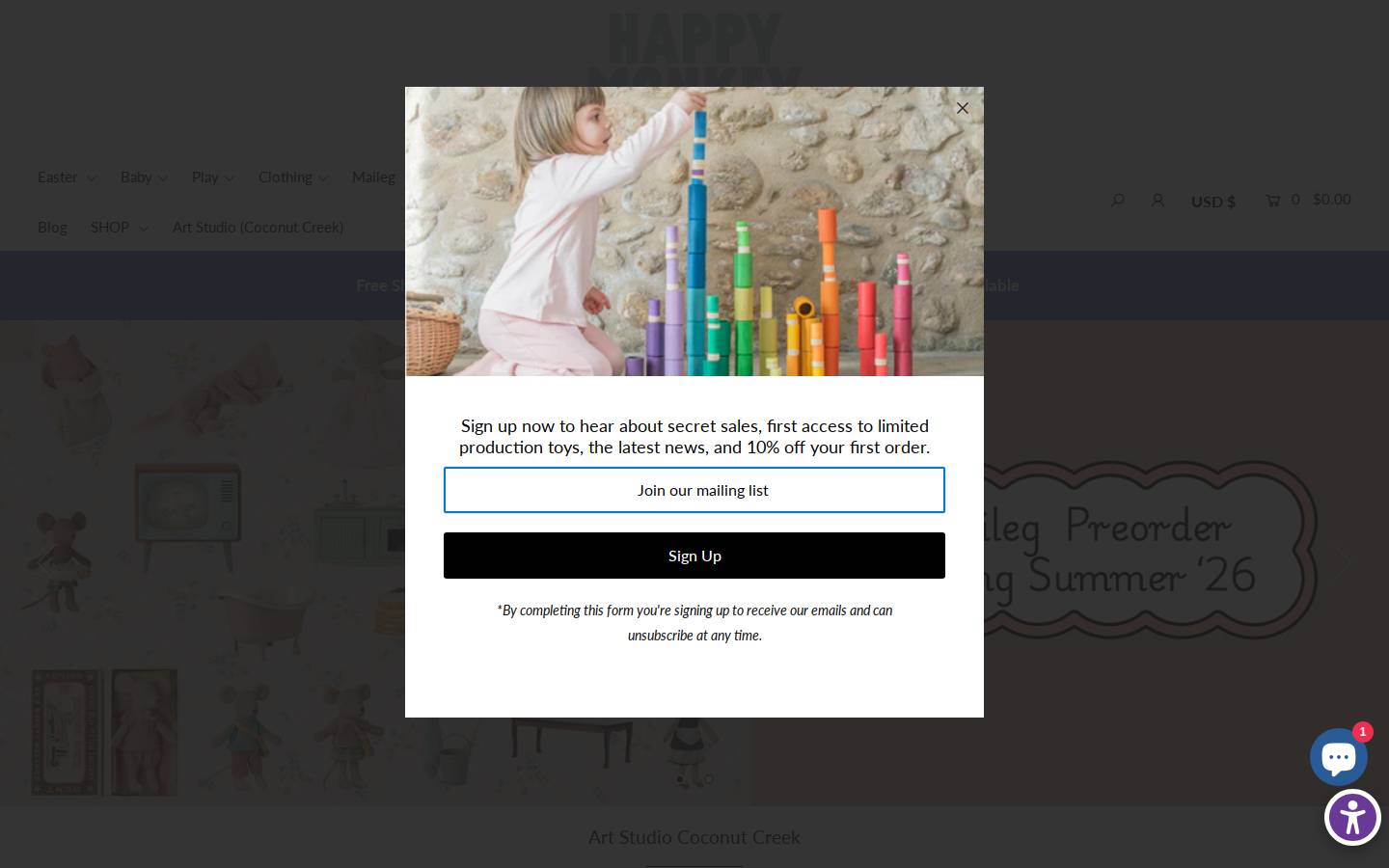 happymonkeyshop.com homepage screenshot