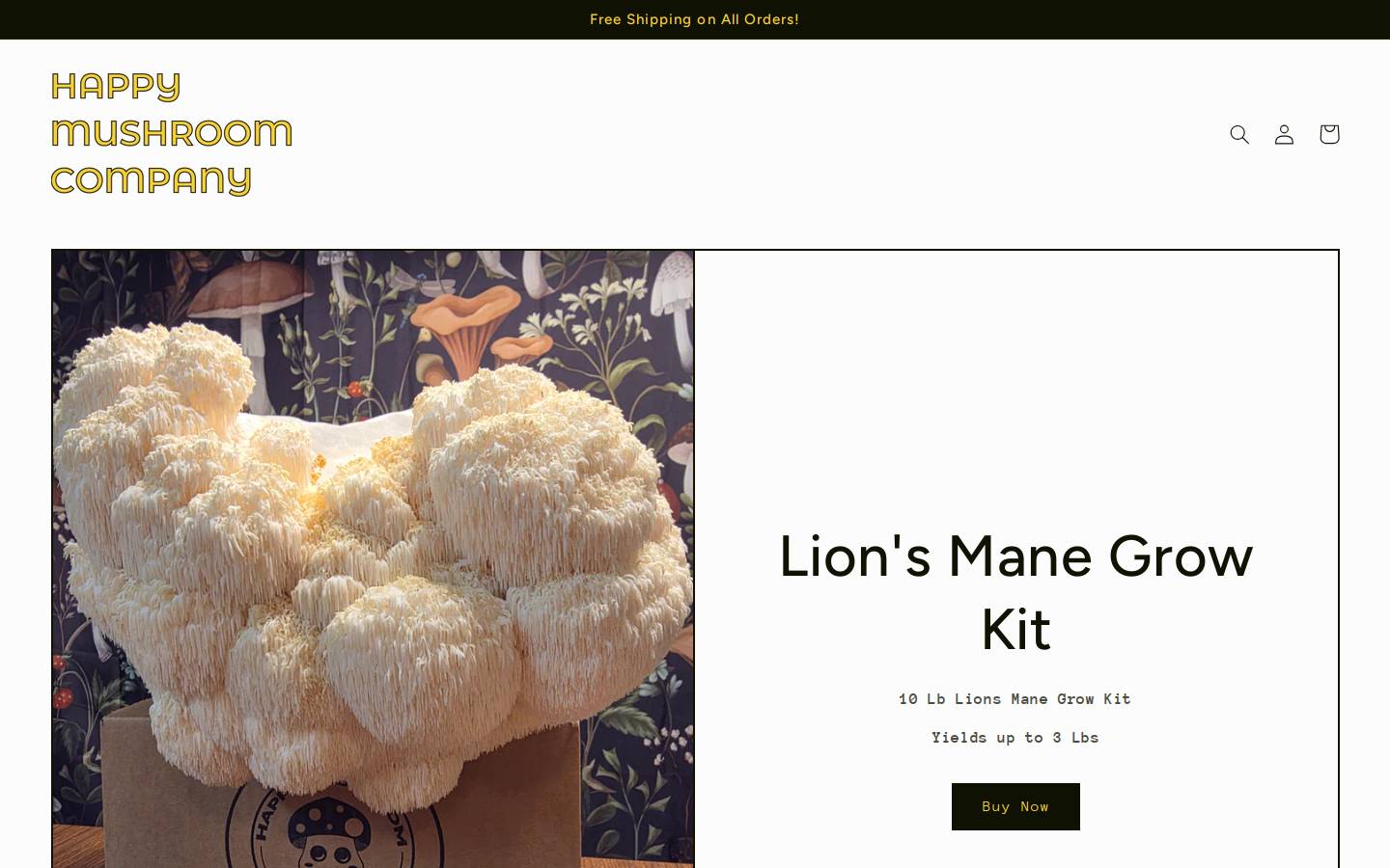 happymushroomcompany.com homepage screenshot