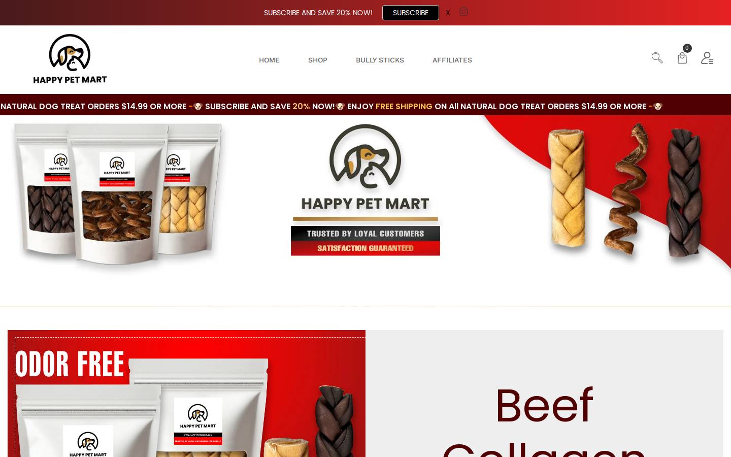 Happypetmart homepage screenshot