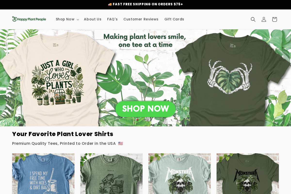 happyplantpeople.store homepage screenshot