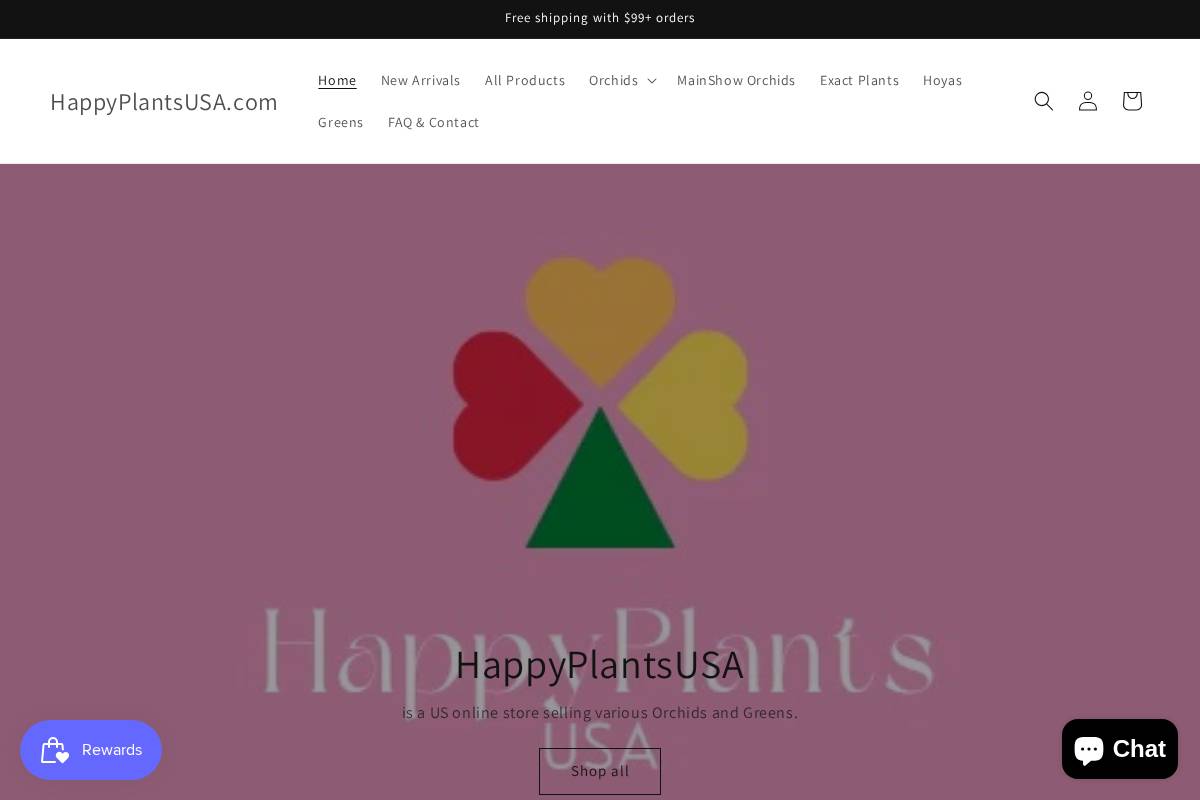 happyplantsusa.com homepage screenshot