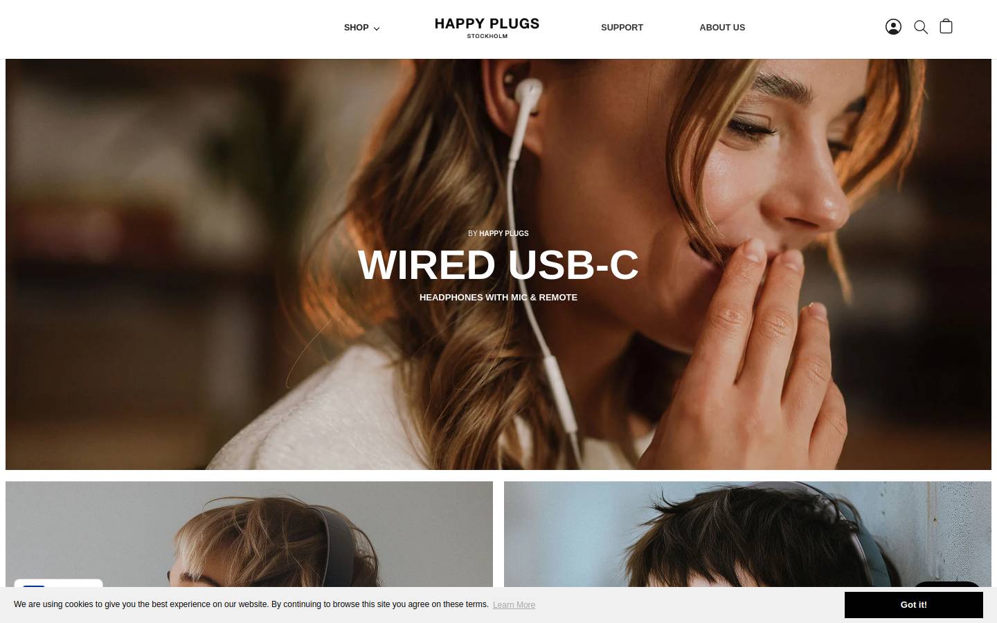 Happy Plugs homepage screenshot