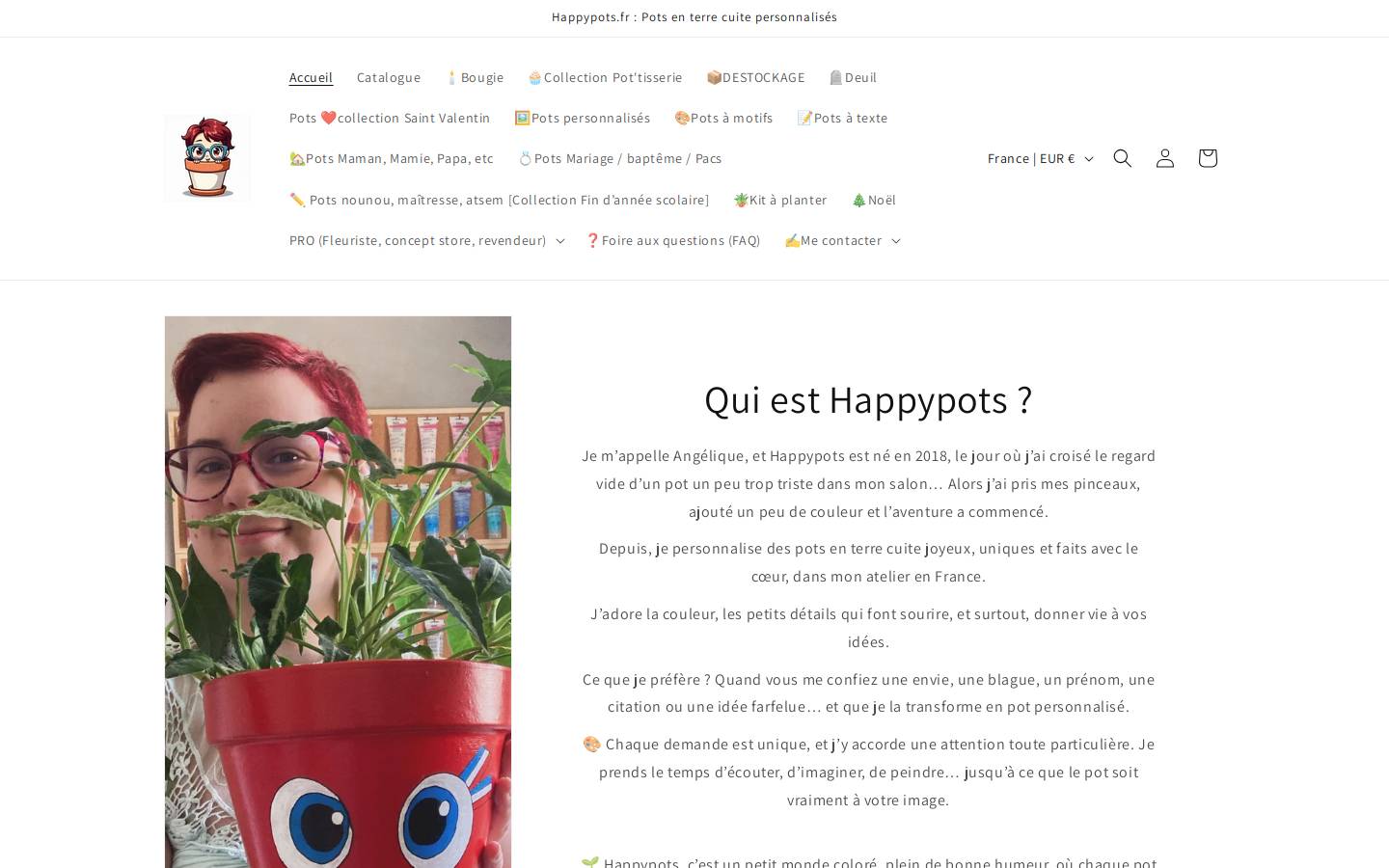 happypots.fr homepage screenshot