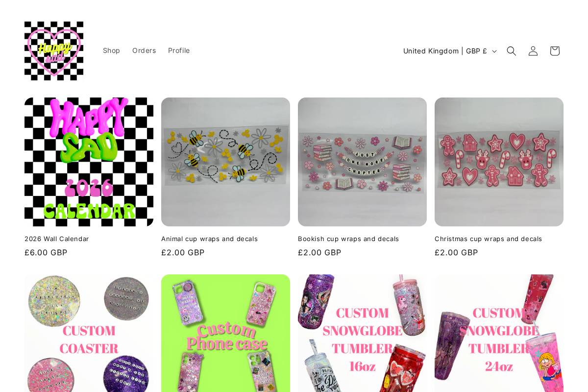 happysaddesigns.com homepage screenshot