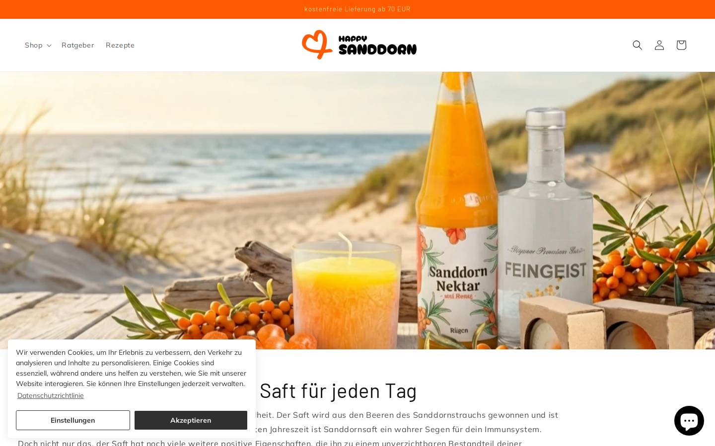 happysanddorn.com homepage screenshot