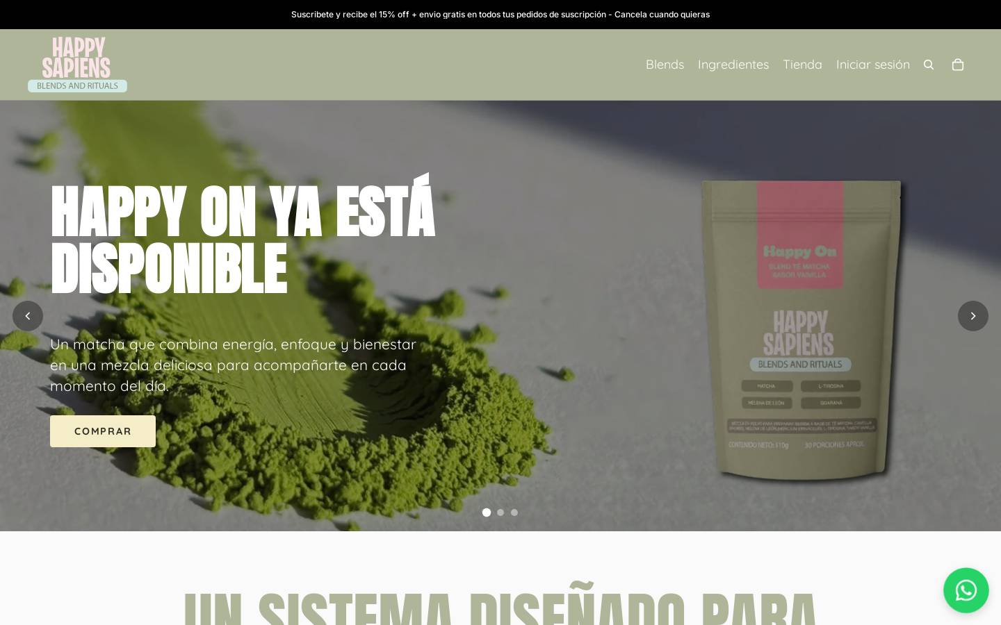 happysapiens.co homepage screenshot