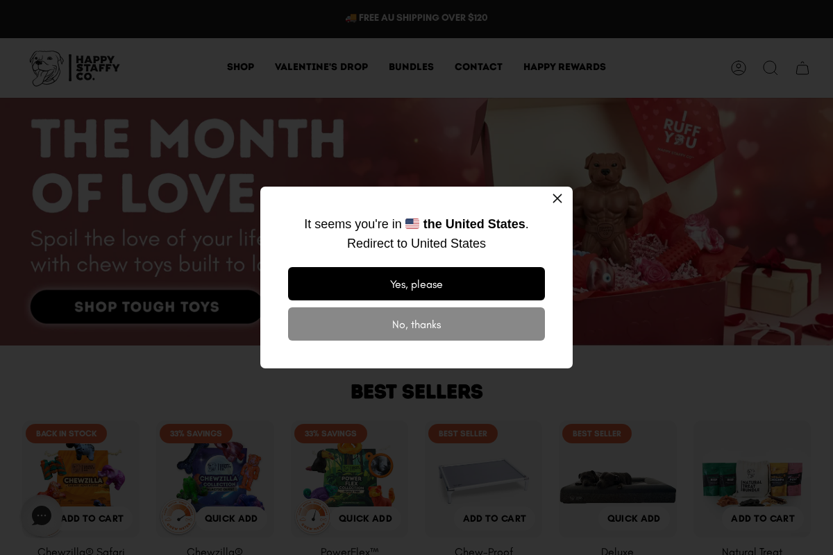 happystaffyco.com homepage screenshot