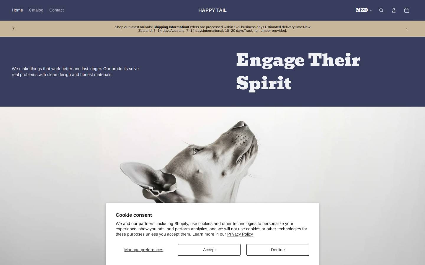 happytail.co.nz homepage screenshot