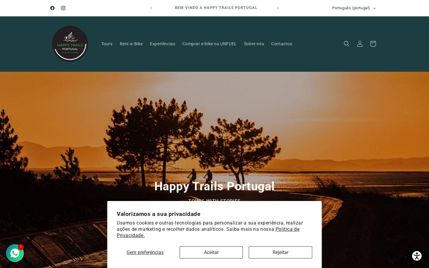 happytrailsportugal.com homepage screenshot