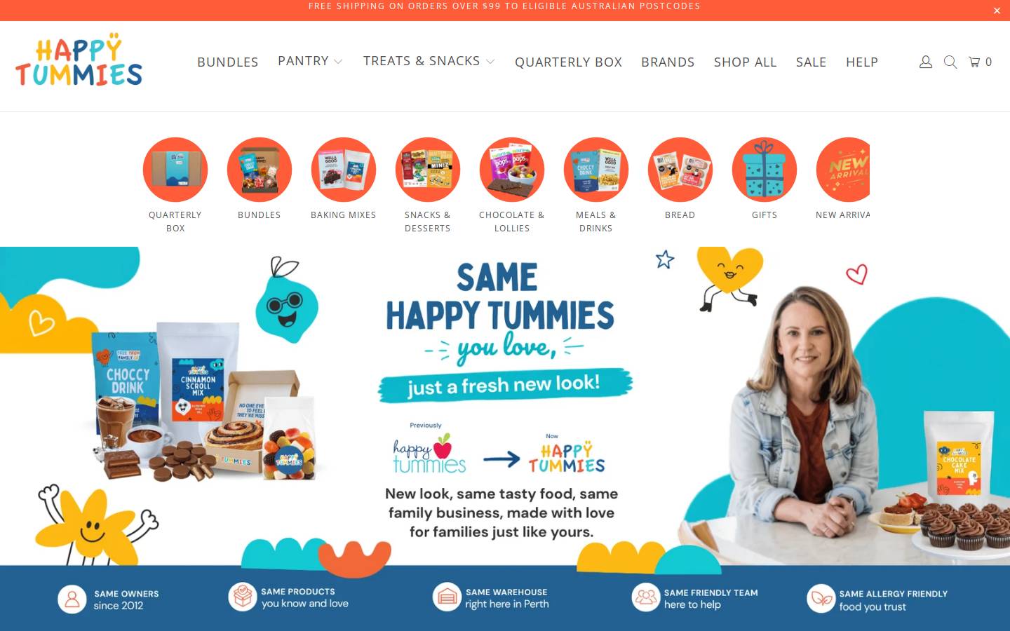 happytummies.com.au homepage screenshot