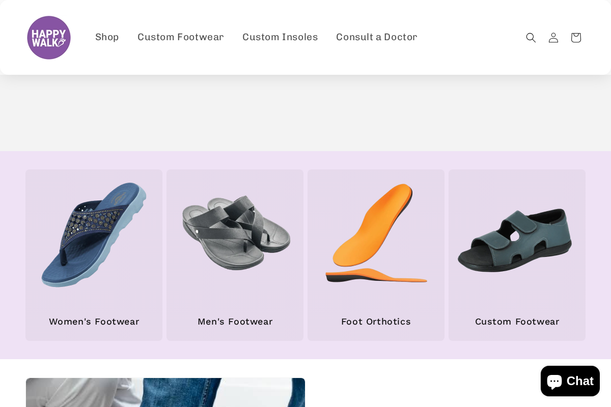 HappyWalk - Orthopedic & Diabetic Footwear Store homepage screenshot