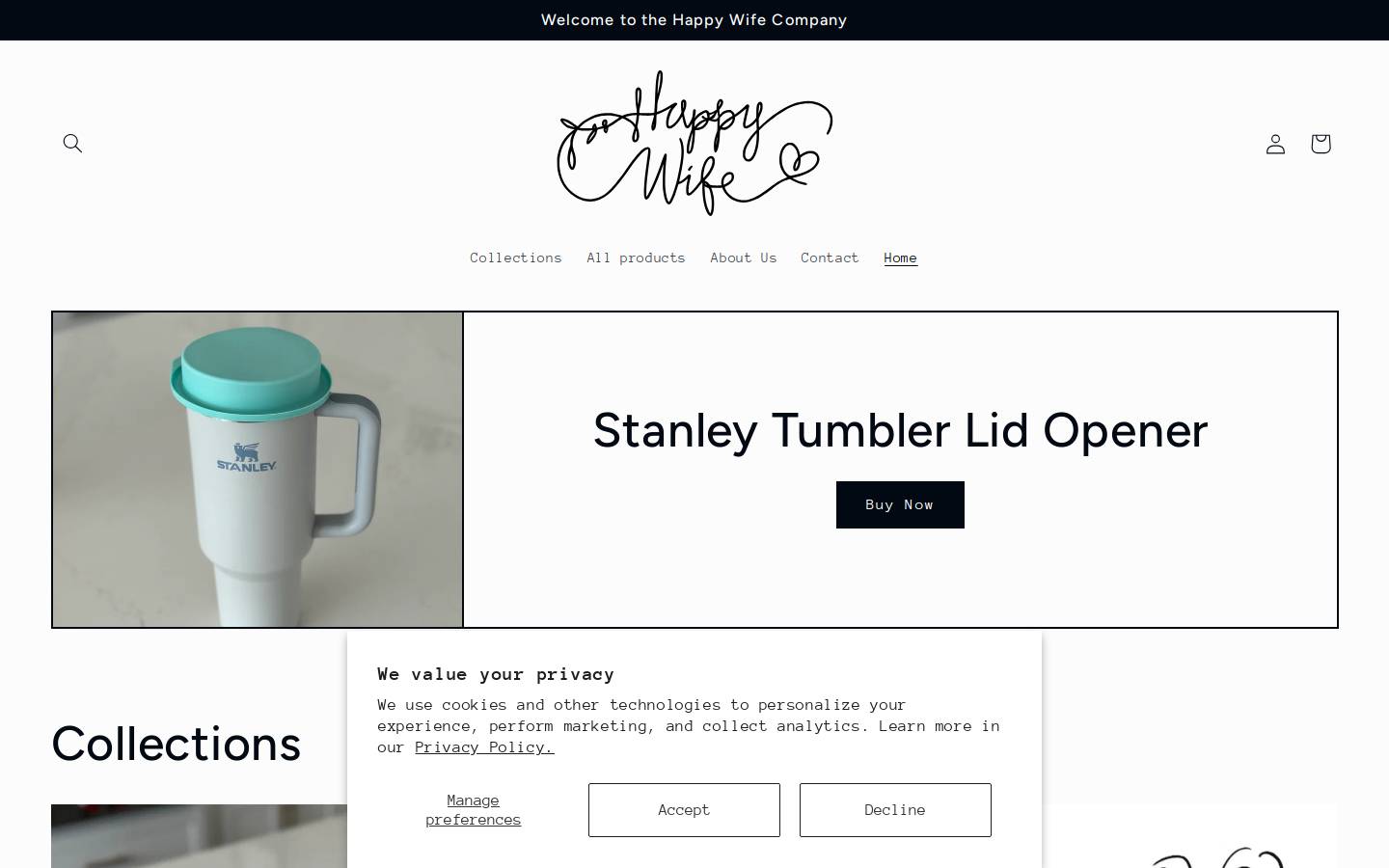 happywifecompany.com homepage screenshot