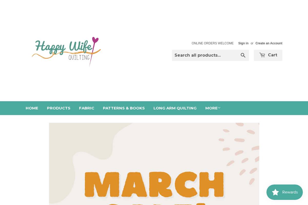 happywifequilting.ca homepage screenshot