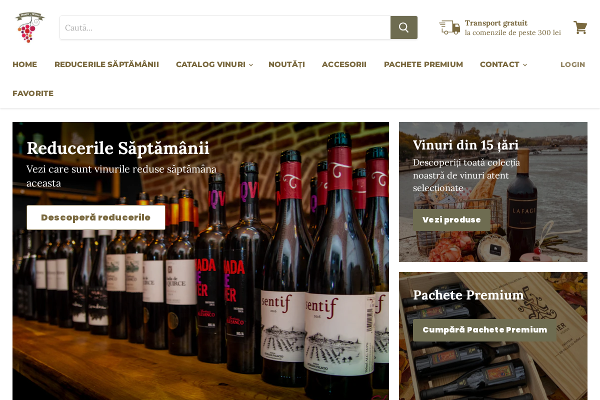 HappyWines homepage screenshot