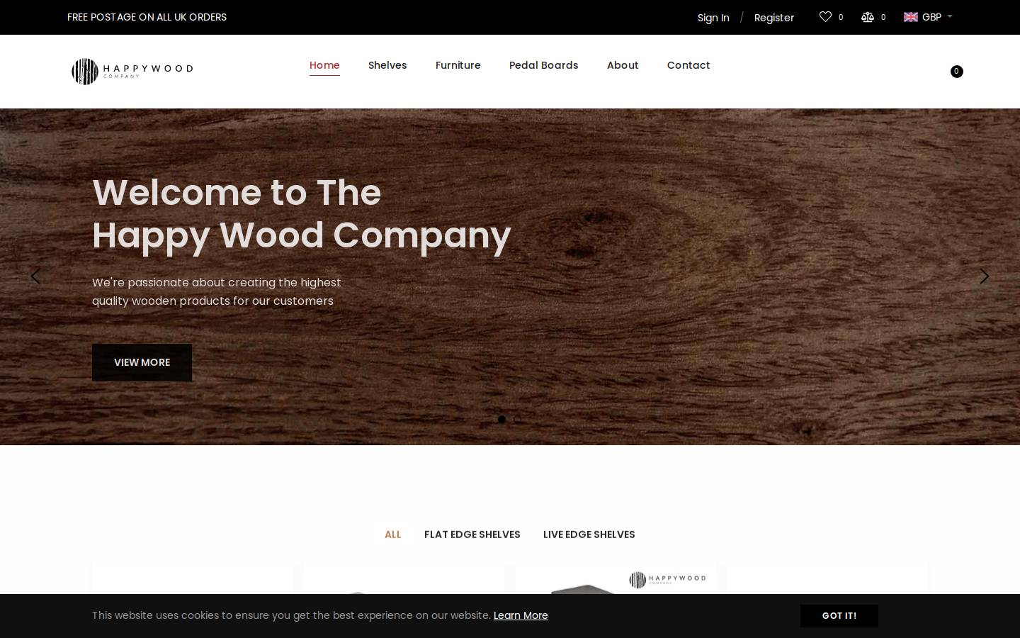 happywoodcompany.com homepage screenshot
