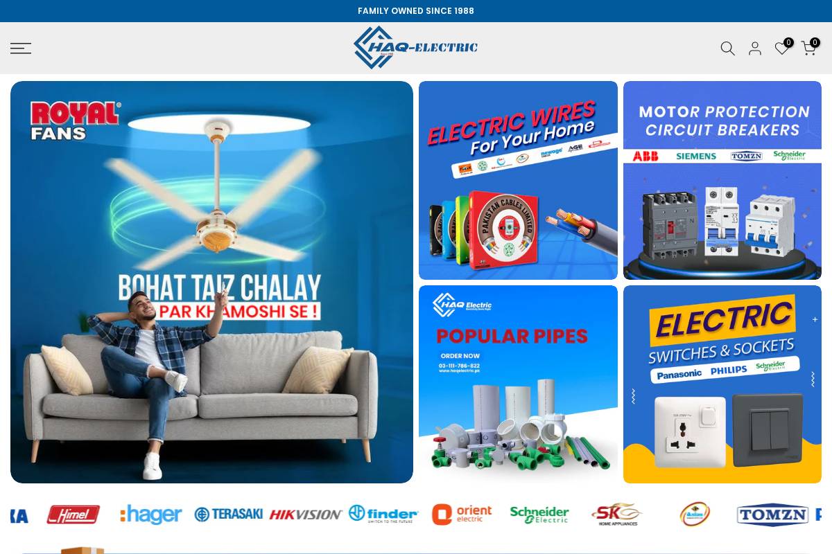 haqelectric.pk homepage screenshot
