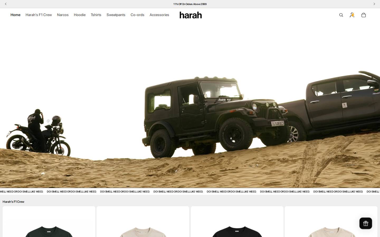 harah.in homepage screenshot