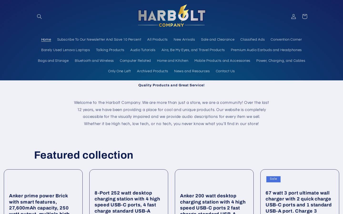 harbolt.shop homepage screenshot