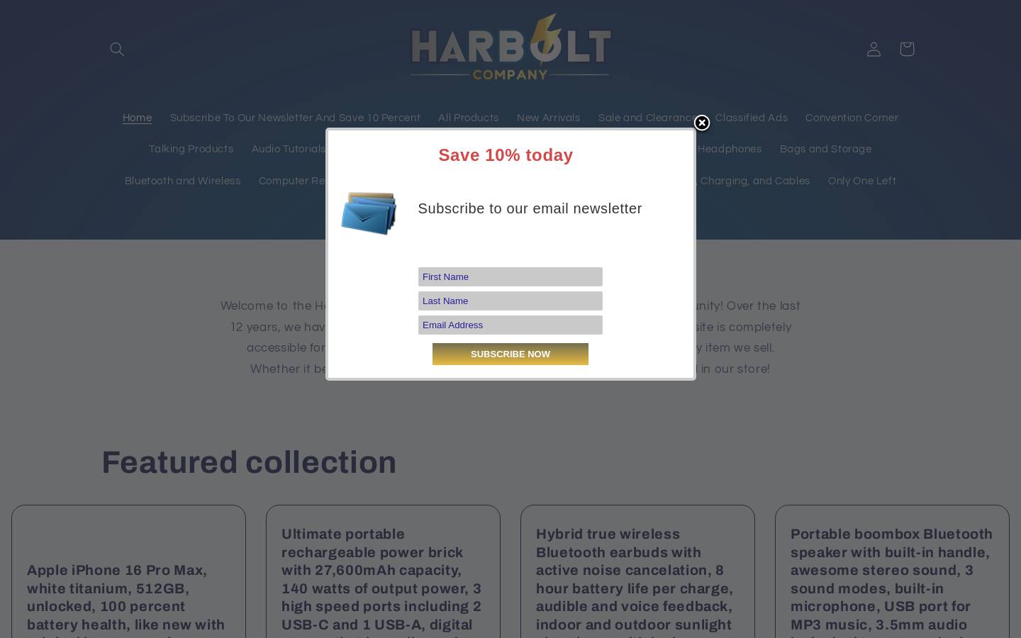 harboltcompany.com homepage screenshot