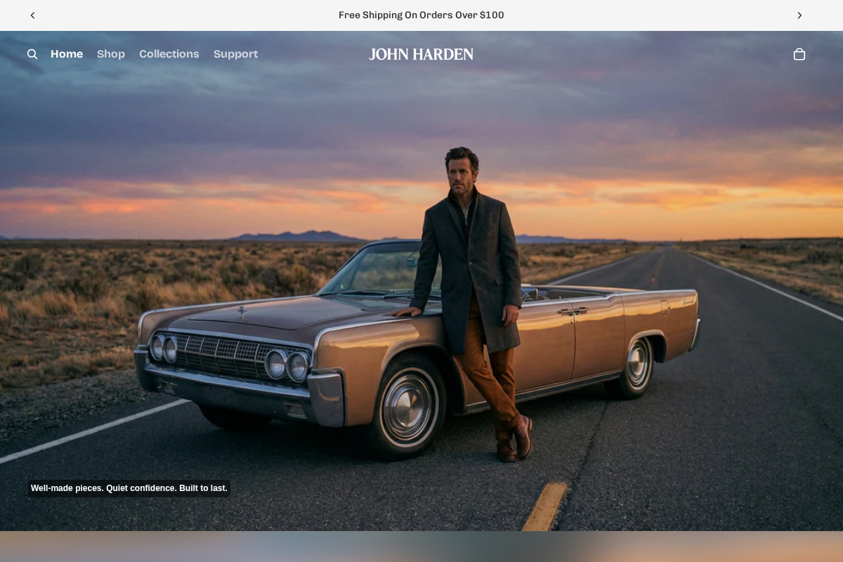 Harboressentials homepage screenshot