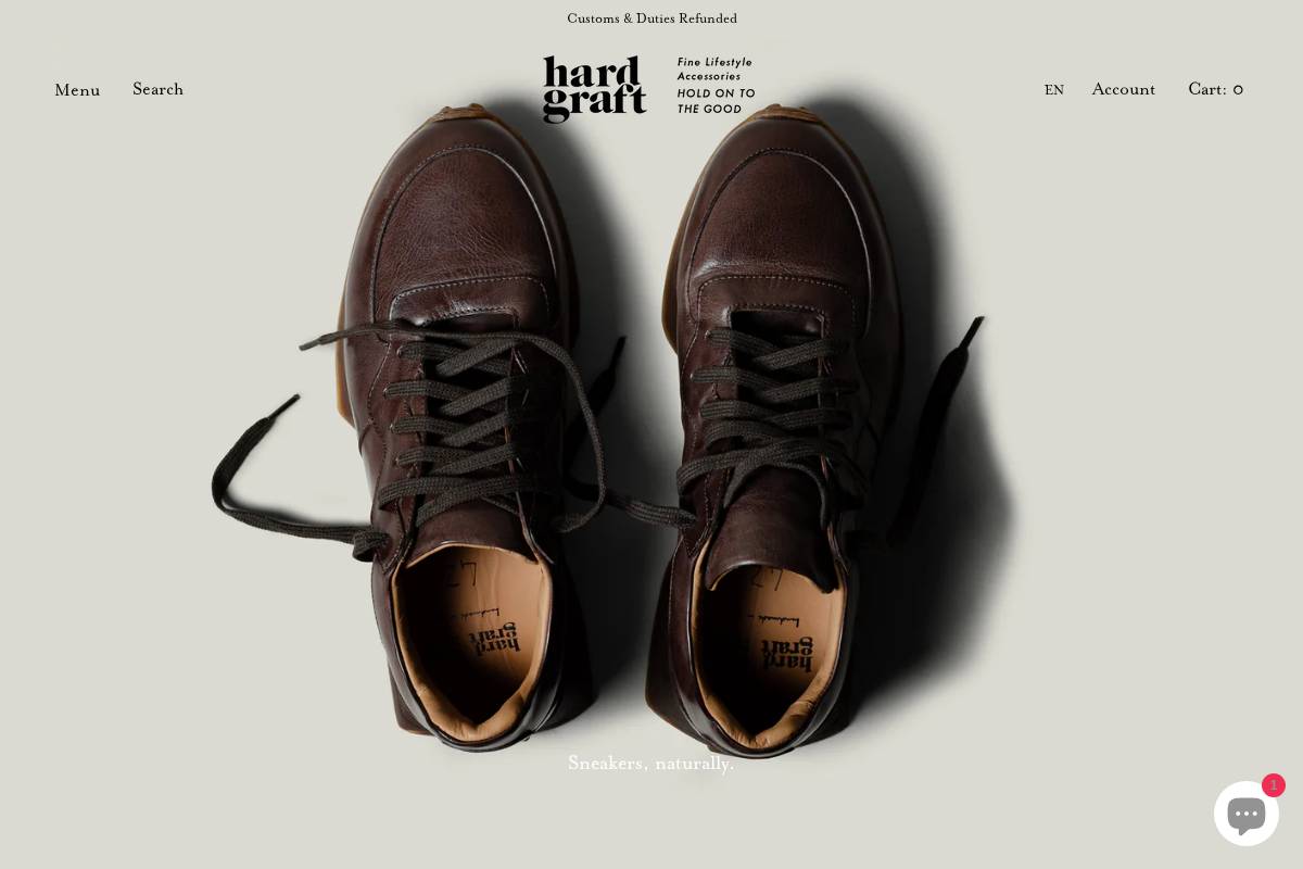 hardgraft.com homepage screenshot