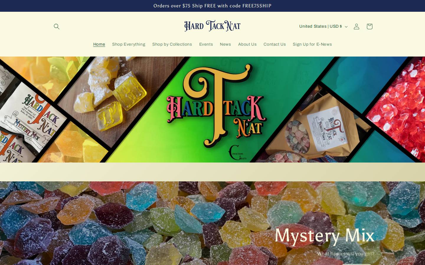 hardtacknat.com homepage screenshot