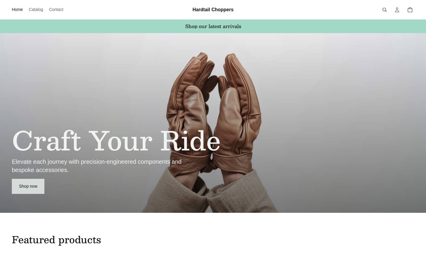 hardtailchoppers.com homepage screenshot