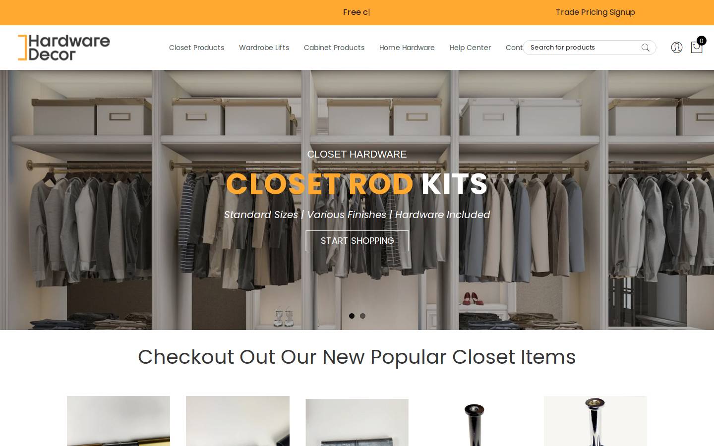 Hardware Decor homepage screenshot