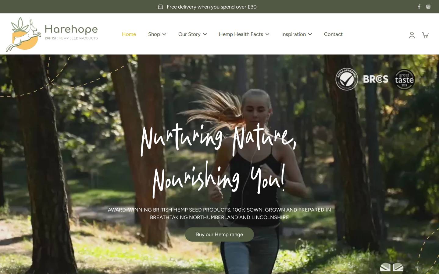 Harehope homepage screenshot