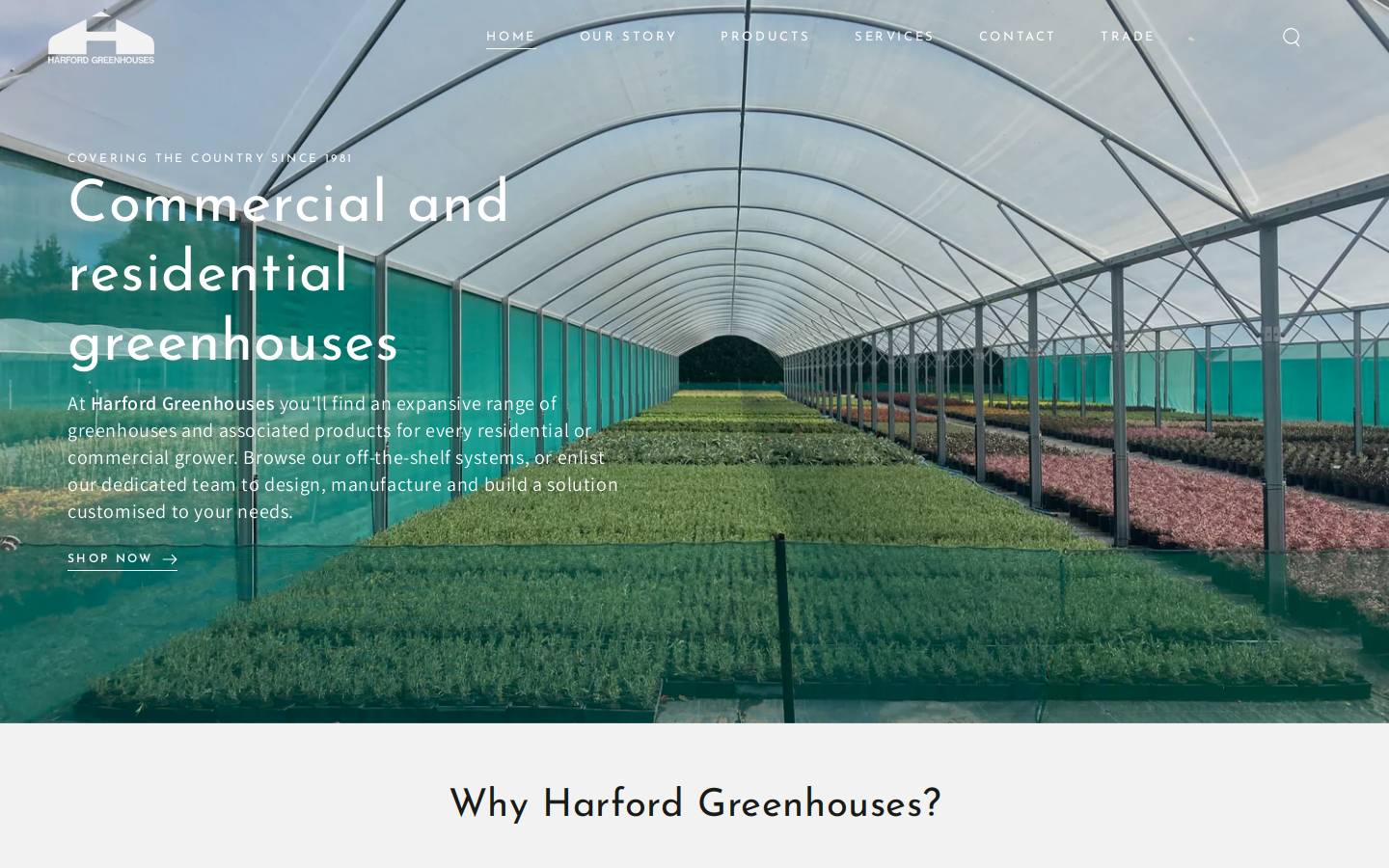 harfords.com homepage screenshot