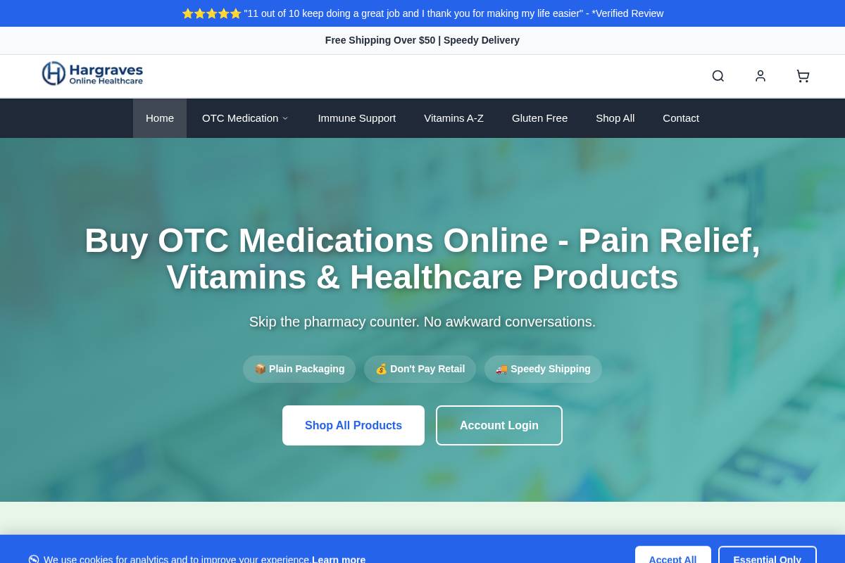 Hargravesotc homepage screenshot