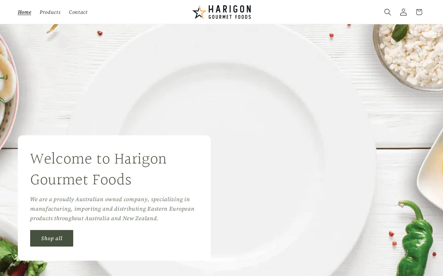 harigon.com.au homepage screenshot