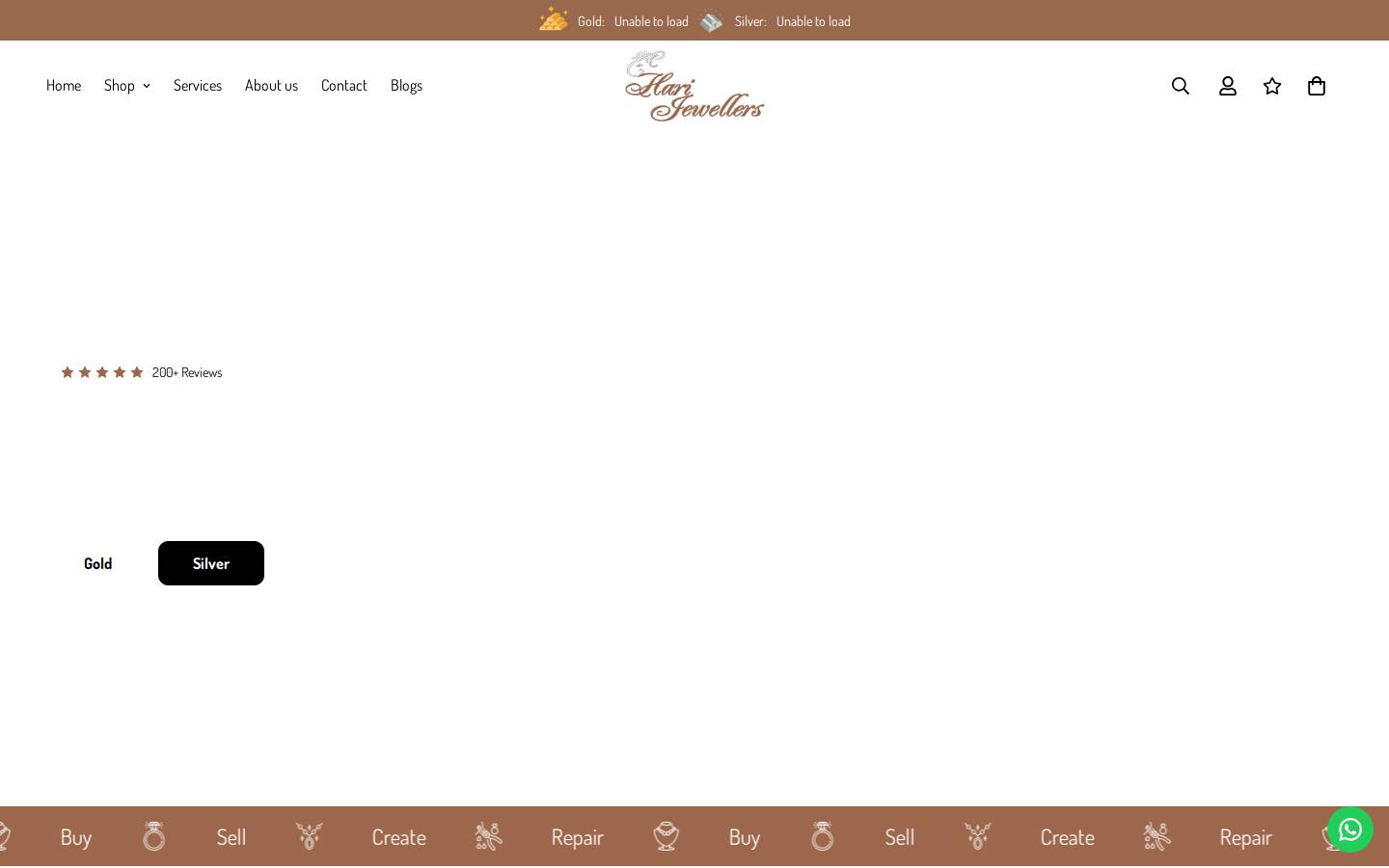Hari Jewellers homepage screenshot