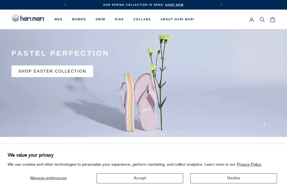 Hari Mari homepage screenshot