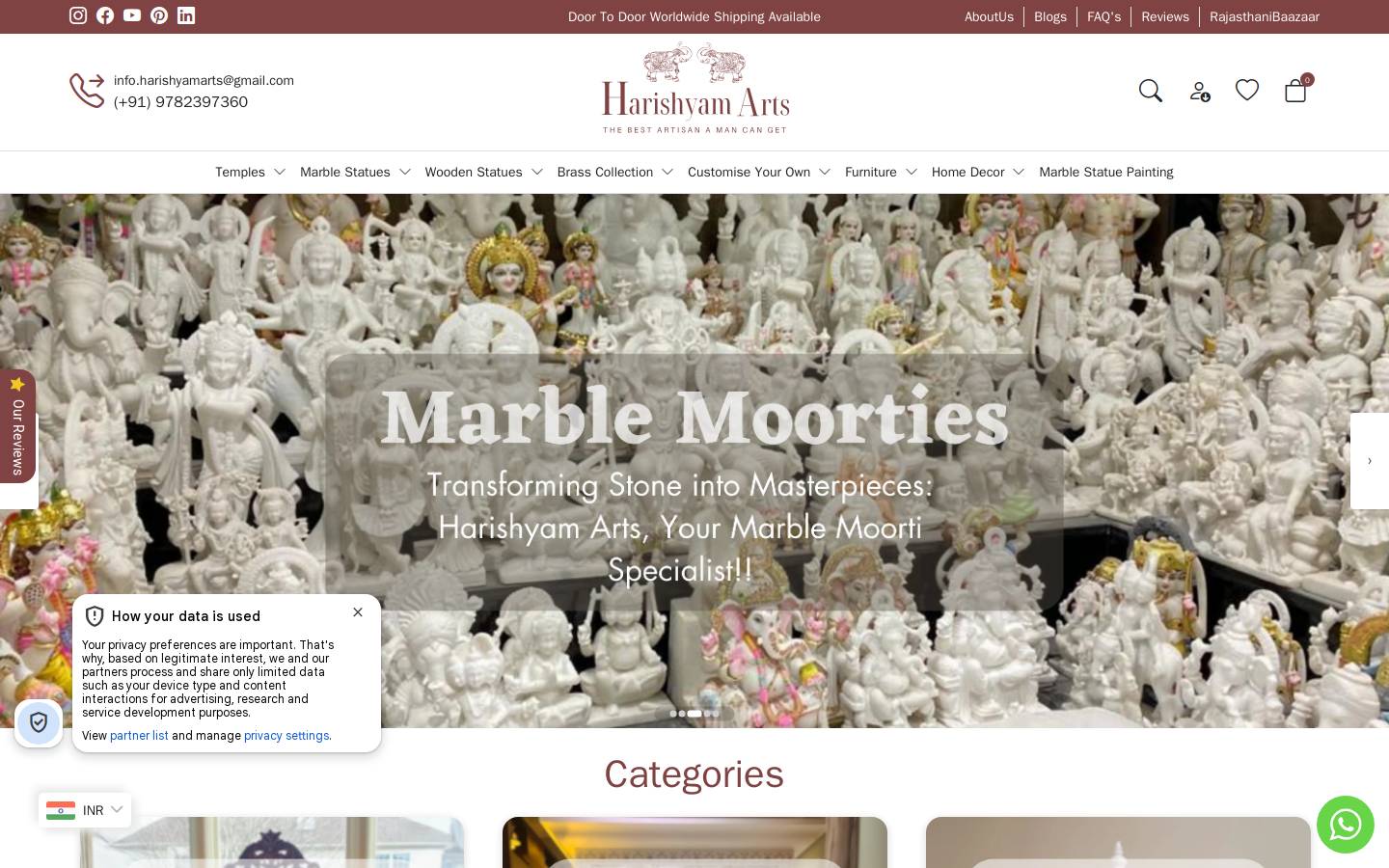 harishyam.com homepage screenshot