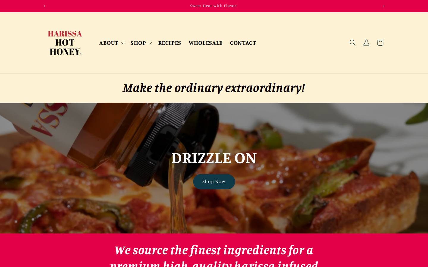 harissahothoney.com homepage screenshot