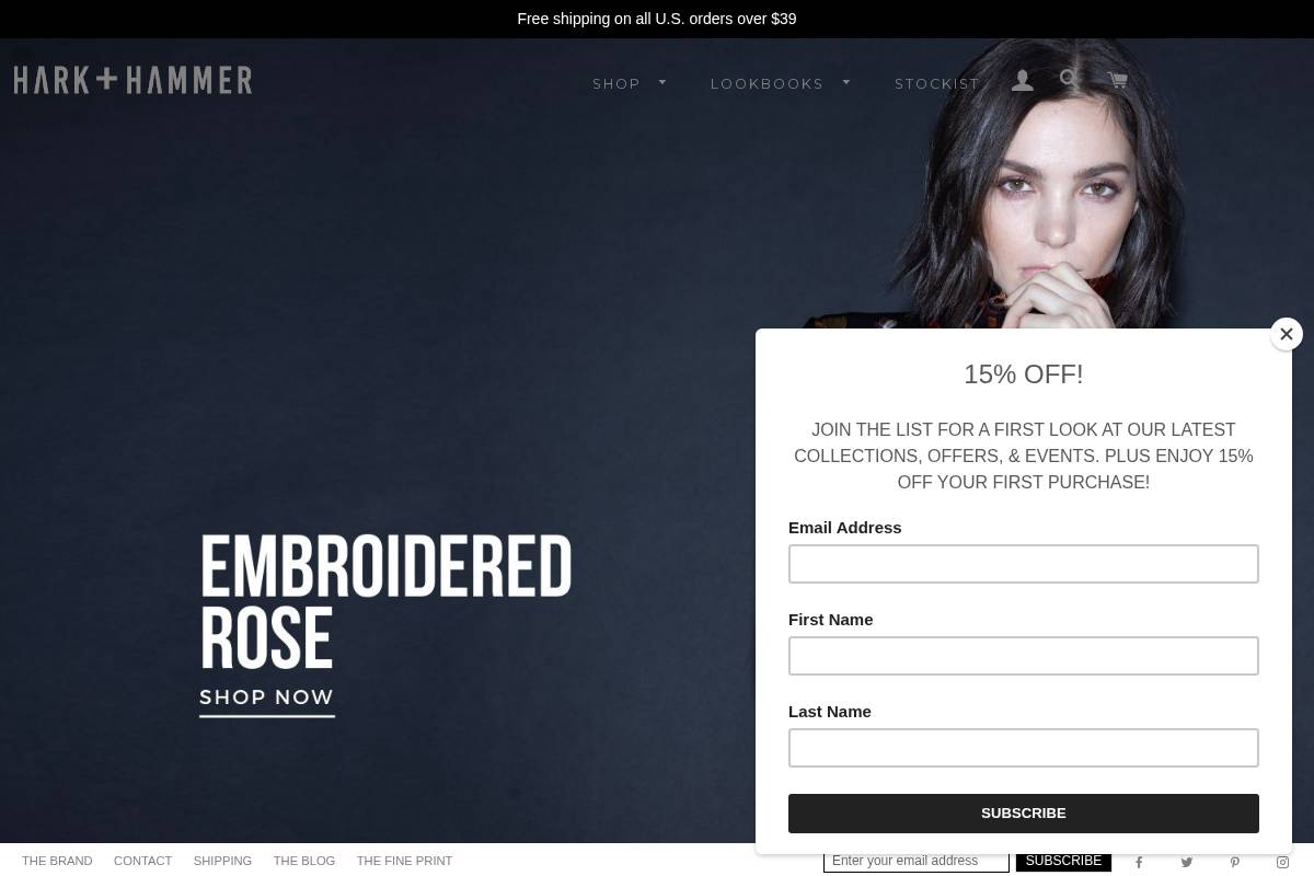 harkandhammer.com homepage screenshot