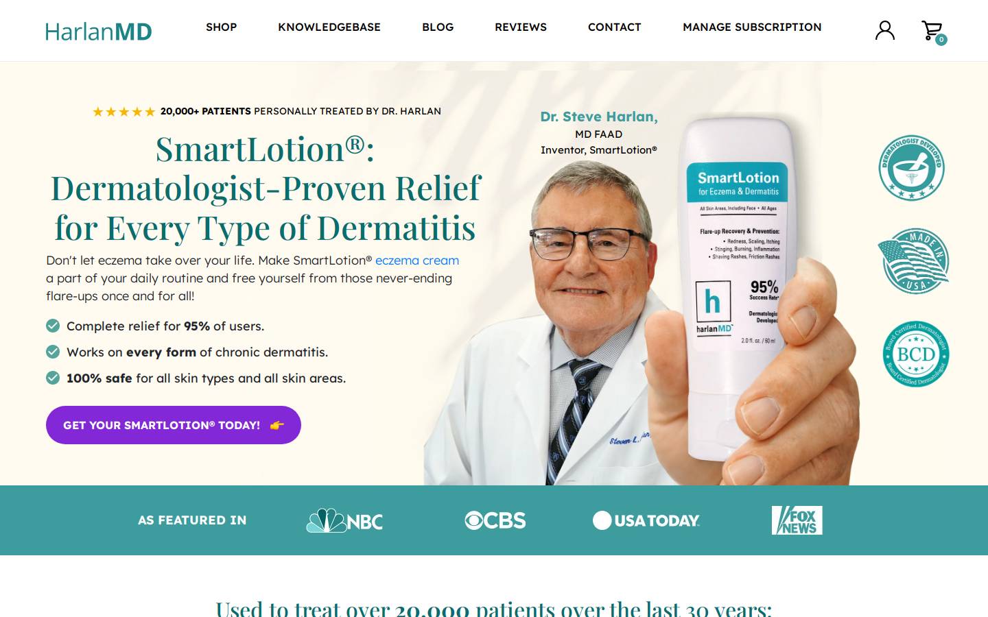 Harlanmd homepage screenshot