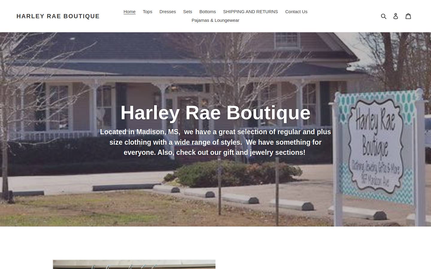 harleyraeboutique.com homepage screenshot