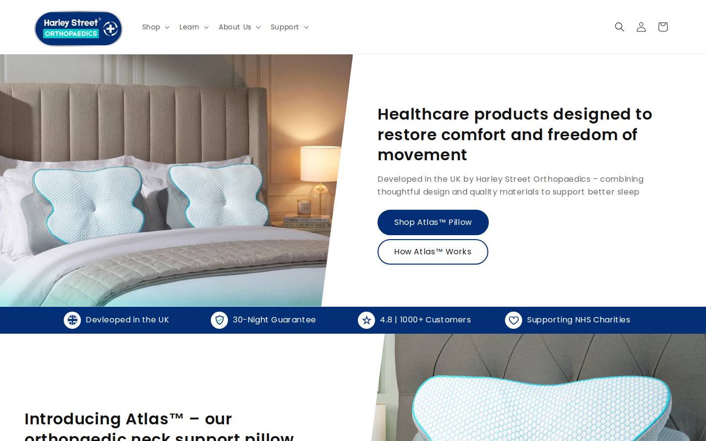 harleystreetorthopaedics.com homepage screenshot