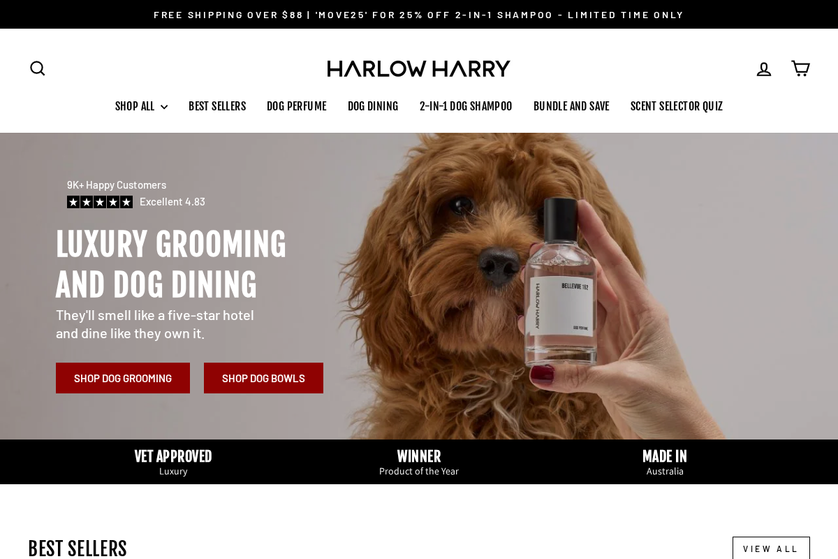 harlowharry.com.au homepage screenshot