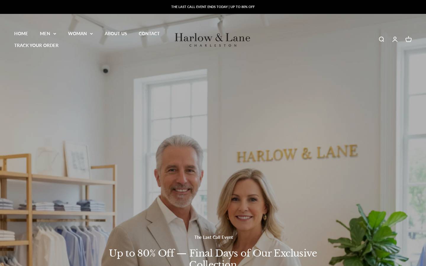 Harlowlanecharleston homepage screenshot