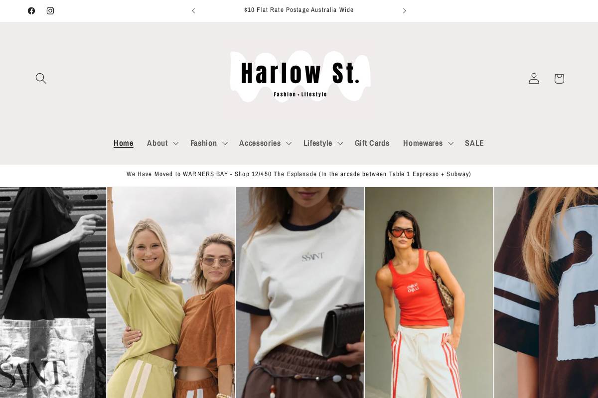 harlowst.com.au homepage screenshot