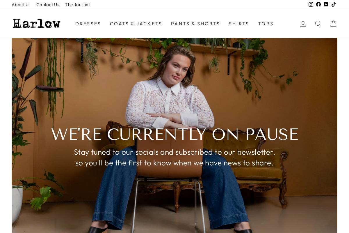 Harlow homepage screenshot