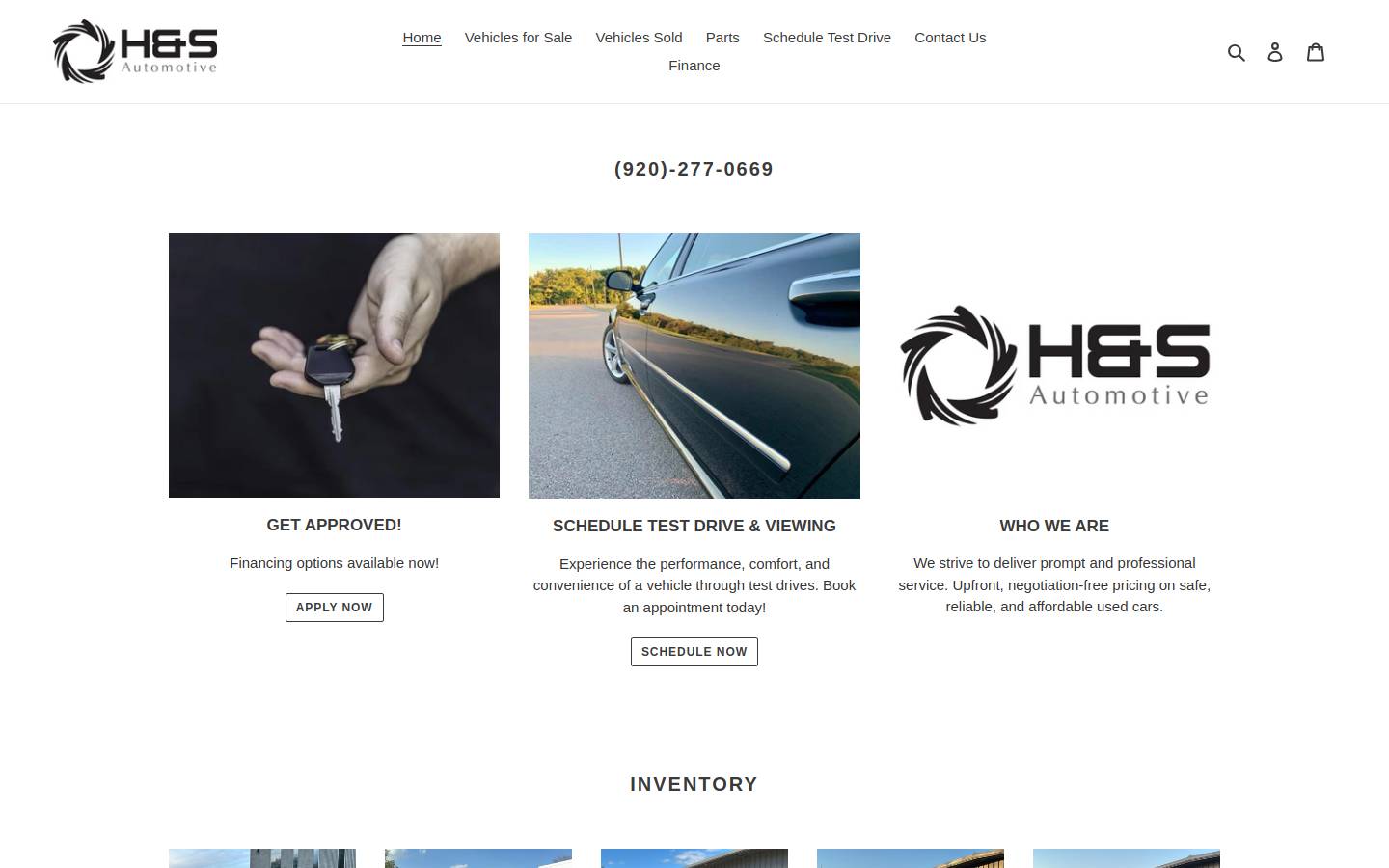 harmancars.com homepage screenshot