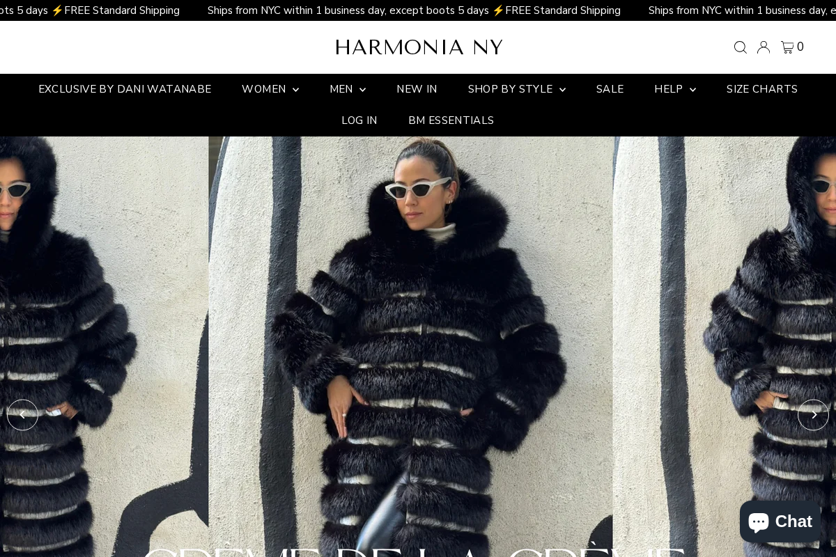 HARMONIA NY homepage screenshot
