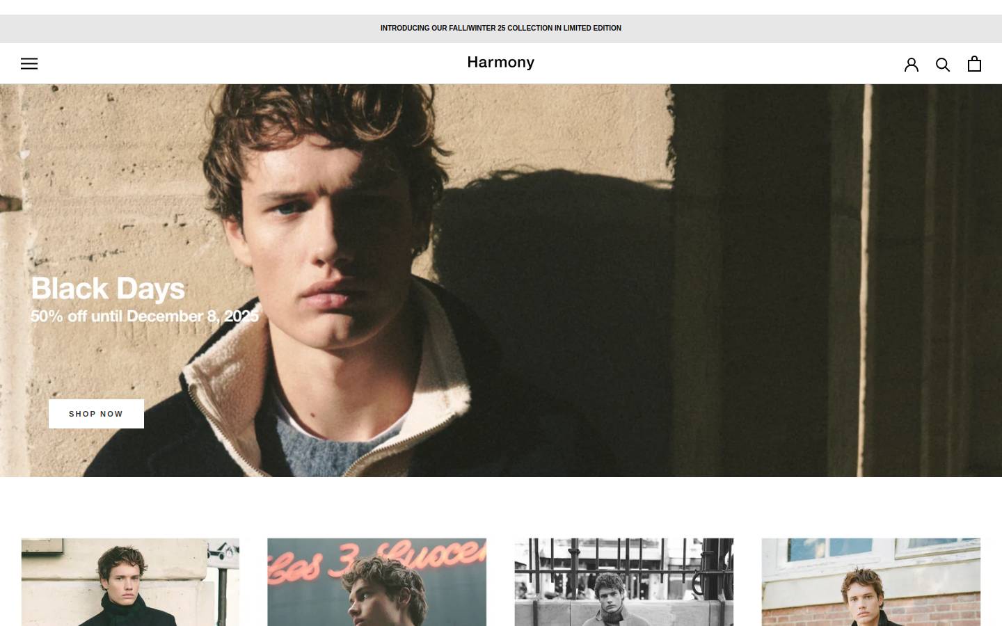 Harmony Paris homepage screenshot