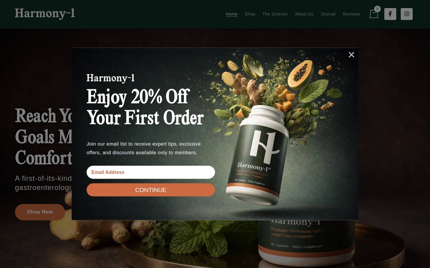 harmony1.us homepage screenshot