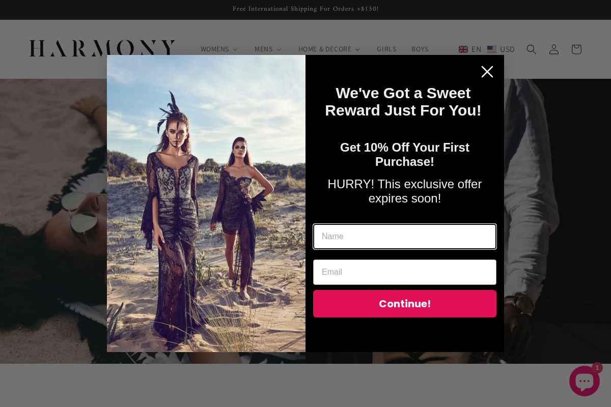 Harmony Gallery homepage screenshot